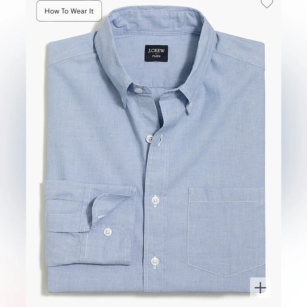 J crew Slim Untucked flex casual shirt waterfall